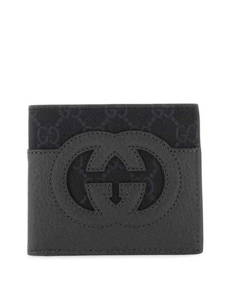 gucci logo plaque bifold wallet|vintage men gucci bifold wallet.